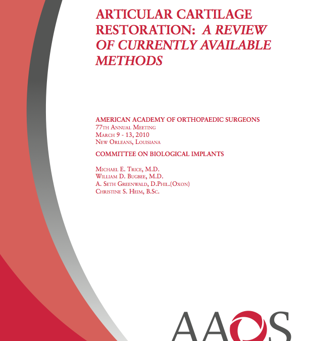 Articular Cartilage Restoration: A Review of Currently Available Methods